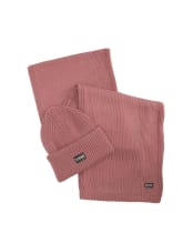 Women's Barbour International Juliana Beanie And Scarf Gift Set - Raspberry