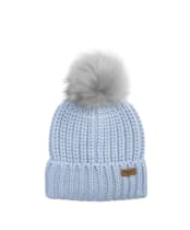 Women's Barbour Saltburn Bobble Hat - Ice Blue