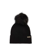 Women's Barbour International Mallory Pom Beanie - Black 2