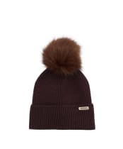 Women's Barbour International Mallory Pom Beanie - Chocolate