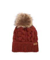 Women's Barbour Penshaw Cable Beanie - Burnt Henna