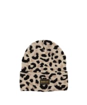 Women's Barbour International Harley Leopard Beanie Hat - Jasmine Leopard