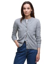 Women’s Barbour Pendle Cardigan - Grey Marl / Hessian