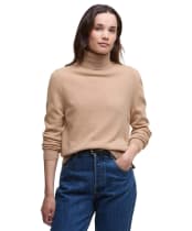 Women’s Barbour Pendle Roll Collar Sweater - Pale Camel / Hessian