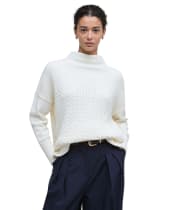 Women’s Barbour Stitch Guernsey Cape Jumper - Ecru