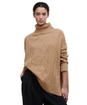 Women's Barbour Burne Cape - Pale Camel