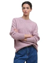 Women's Barbour Lavensdale Crew Knitted Jumper - Pink Blush