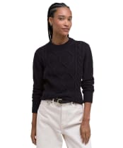 Women's Barbour Burne Crew Knitted Jumper - Black