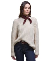 Women's Barbour Bamburgh Knitted Jumper - Birch