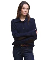 Women's Barbour Norham Knitted Jumper - Navy