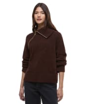 Women's Barbour International Saskia Knitted Jumper - Chocolate