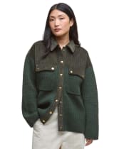 Women's Barbour Maxine Knitted Cardigan - Olive