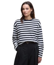 Women's Barbour Bede Oversized Top - Navy