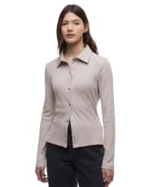 Women's Barbour International Chloe Ribbed Top - Oat