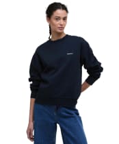 Women's Barbour Bede Oversized Crew Sweatshirt - Navy