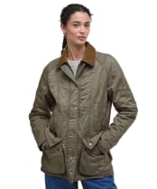 Women's Barbour Beadnell Polarquilt - Military Brown