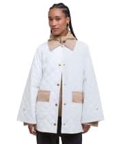 Women's Barbour Corinne Quilted Jacket - LINEN WHITE/ANCI