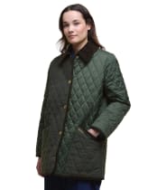 Women's Barbour Meryl Quilted Jacket - Olive / Ancient Tartan