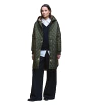 Women's Barbour Hilary Quilted Jacket - Olive / Ancient Tartan