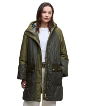 Women's Barbour Elspeth Quilted Jacket - OLIVE/DARK MOSS/