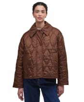 Women's Barbour Bernadette Quilted Jacket - Vicuna / Hessian Tartan