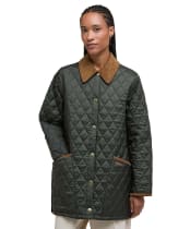 Women's Barbour Icons Modern Liddesdale Quilted Jacket - Sage / Ancient Tartan