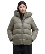 Women's Barbour International Olivios Puffer Jacket - Dusky Khaki