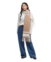 Women's Barbour Harriet Twill Scarf - Hessian