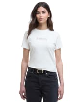Women's Barbour International Harley T-Shirt - Off White