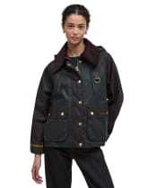 Women's Barbour Reighton Waxed Jacket - SAGE/RUSTIC/ANCI