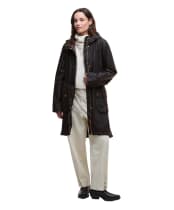 Women's Barbour Marcy Waxed Parka - RUSTIC/MUTED TAR