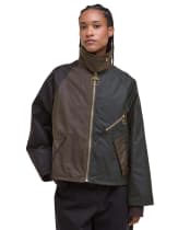 Women's Barbour Arlene Waxed Jacket - Beech / Ancient Tartan