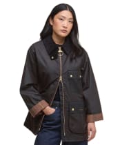 Women's Barbour Luella Waxed Jacket - RUSTIC/MUTED TAR