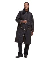 Women's Barbour Evette Waxed Jacket - RUSTIC/MUTED TAR