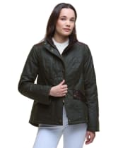 Women's Barbour Fern Waxed Jacket - Fern / Classic Tartan