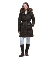 Women's Barbour Durham City Waxed Parka - Rustic