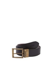 Men's Barbour Reversible Tartan Leather Belt - Black / Modern Tartan