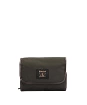 Men’s Barbour Wax Hanging Washbag - OLIVE/BEACON