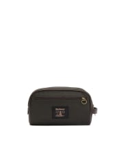 Men’s Barbour Wax Washbag - OLIVE/BEACON