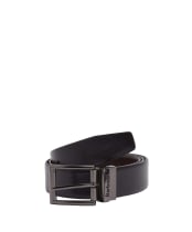 Men's Barbour Westdale Leather Belt - Black / Coffee