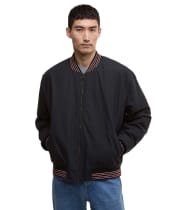 Men's Barbour International Dobson Casual Varsity Jacket - Black
