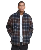 Men's Barbour Tartan Zip Through Fleece Jacket - Midnight Oak Tartan
