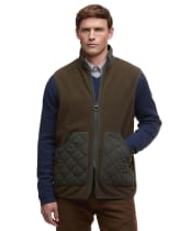 Men's Barbour Lowich Fleece Gilet - Olive