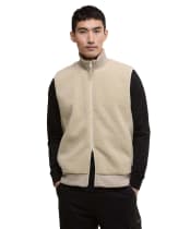Men's Barbour International Ryefeld Fleece Gilet - Light Stone