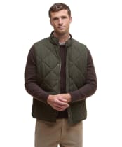 Men's Barbour Winter Lowerdale Quilted Gilet - Dark Olive