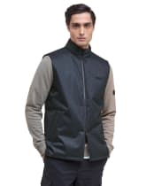 Men's Barbour International Darton Check Gilet - Black / Sage Check
