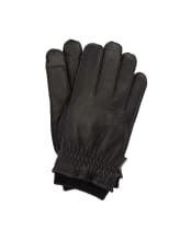 Men's Barbour Highfield Leather Gloves - Black