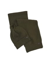 Men's Barbour Ramside Beanie And Scarf Gift Set - Dark Olive