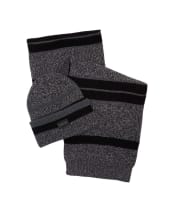 Men's Barbour International Boston Beanie And Scarf Gift Set - Black / Grey