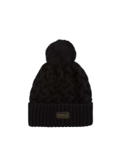 Men's Barbour International Drift Cable Beanie - Black / Shadow